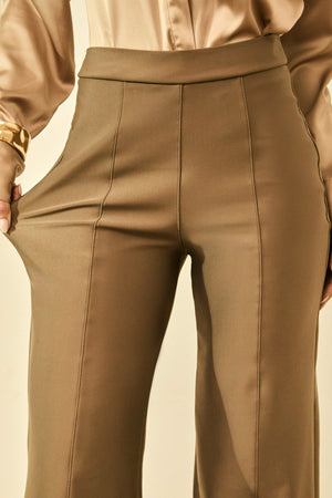 Calça Wide Leg Modeladora Glam Cintura Alta Fendi QUE NÃO AMASSA