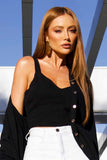 Cropped de Linho Térmico Dunas Preto