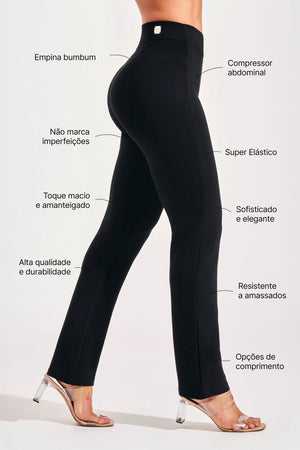 Calça Comfort Office Reta Preta