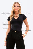 Camiseta Alta Elasticidade Premium Preta