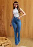 Calça Jeans Flare Clássica Cós Super Alto
