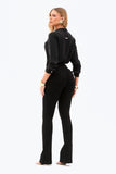 Calça Jeans Modeladora Flare Cós Médio Preto Intenso