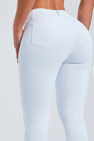 Calça Jeans Boot Cut Milagrosa Cintura Alta Branca que Não Marca