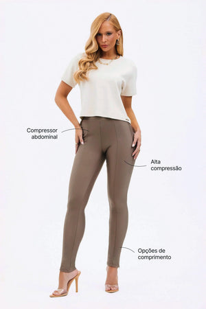 Calça Skinny Modeladora Glam Cós Alto Fendi QUE NÃO AMASSA
