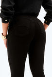 Calça Jeans Mega Bumbum Flare Cós Médio Preto Intenso
