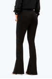 Calça Jeans Mega Bumbum Flare Cós Médio Preto Intenso