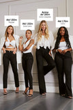 Calça Jeans Modeladora Wide Leg Preto Intenso Cós Super Alto