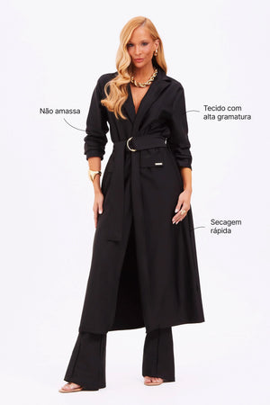 Capa Alongada Glam Preta