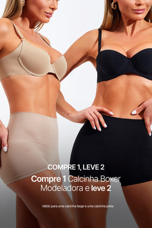 Compre 1 Calcinha Boxer Modeladora e leve 2