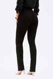 Calça Jeans Modeladora Reta Preto Intenso Cós Médio