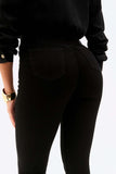 Calça Jeans Modeladora Reta Preto Intenso Cós Médio