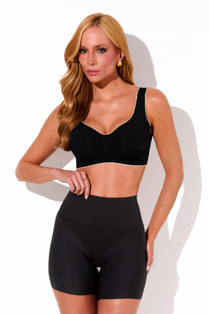 Short Modelador Que Afina Cintura Preto