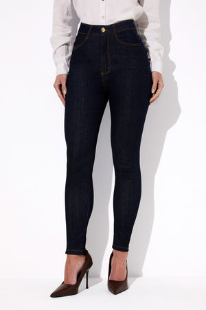 Calça Jeans Skinny Ultra Modeladora Cintura Alta Barra Tradicional