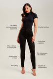 Calça Jeans Modeladora Skinny Preto Intenso Cós Médio