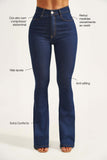 Calça Jeans Ultra Modeladora Flare Cós Alto