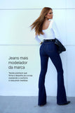 Calça Jeans Ultra Modeladora Flare Cós Alto