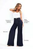 Calça Jeans Ultra Modeladora Pantalona Cós Super Alto