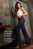 Calça Jeans Ultra Modeladora Wide Leg Cós Super Alto