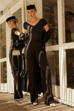 Calça Jeans Modeladora Wide Leg Preto Intenso Cós Super Alto