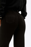 Calça Jeans Modeladora Wide Leg Preto Intenso Cós Super Alto