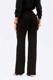 Calça Jeans Modeladora Wide Leg Preto Intenso Cós Super Alto