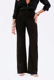 Calça Jeans Modeladora Wide Leg Preto Intenso Cós Super Alto