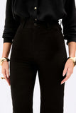 Calça Jeans Modeladora Wide Leg Preto Intenso Cós Super Alto
