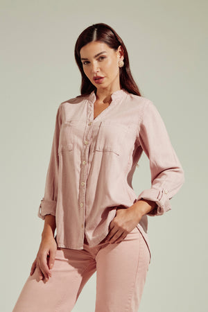 Camisa Jeans Encantadora Rosa