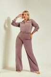 Calça Jeans Modeladora Wide Leg Violeta Cós Super Alto