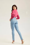 Calça Jeans Modeladora Basic Reta Barra a Fio