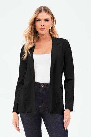 Blazer Estilo Alfaiataria Comfort Office Preto