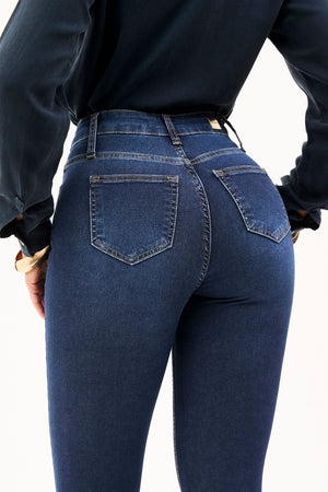Calça Jeans Modeladora Curva dos Sonhos Skinny Cós Médio