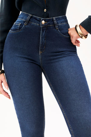 Calça Jeans Modeladora Curva dos Sonhos Skinny Cós Médio