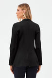 Blazer Estilo Alfaiataria Comfort Office Preto