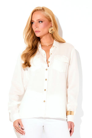 Camisa Feminina de Liocel Aura Off White