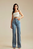 Calça Jeans Modeladora Wide Leg Basic