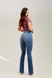 Calça Jeans Modeladora Inesquecível Boot Cut Cós Médio