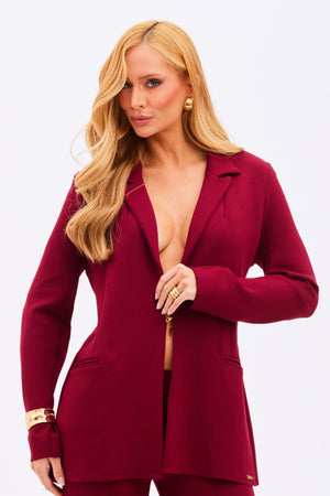 Blazer Comfort Office Feminino Marsala
