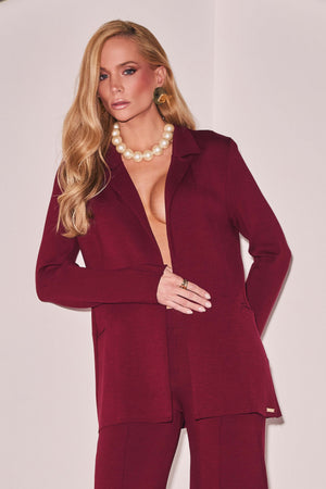 Blazer Comfort Office Feminino Marsala