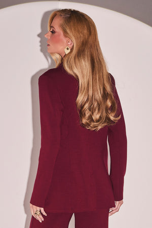 Blazer Comfort Office Feminino Marsala