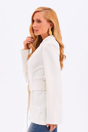 Blazer Glam Off White QUE NÃO AMASSA