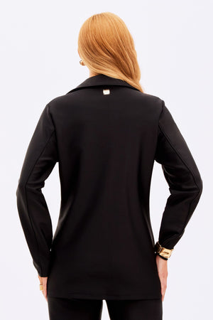 Blazer Feminino Glam Estruturado Preto QUE NÃO AMASSA