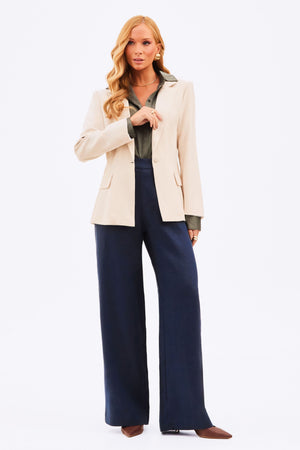 Blazer Feminino de Alfaiataria Estruturado Essence Off White