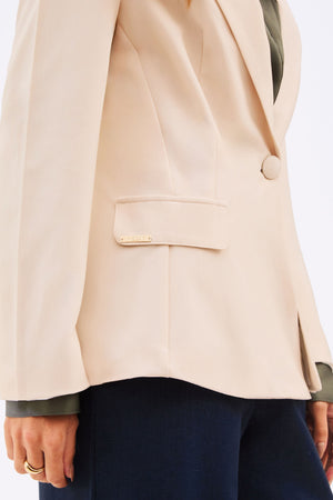 Blazer Feminino de Alfaiataria Estruturado Essence Off White