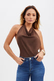 Blusa Curve Frente Única Degagê Coffee