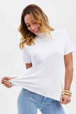 Camiseta Curve Gola Alta Branca