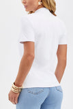 Camiseta Curve Gola Alta Branca