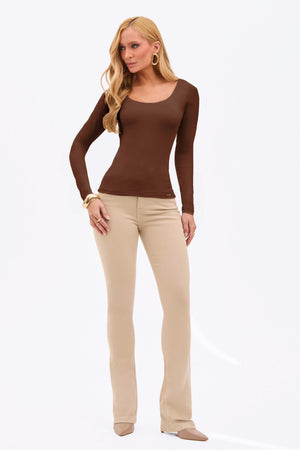 Blusa Manga Longa Curve Coffee