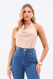 Blusa Curve Frente Única Degagê Nude