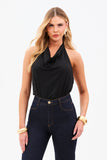 Blusa Curve Frente Única Degagê Preta